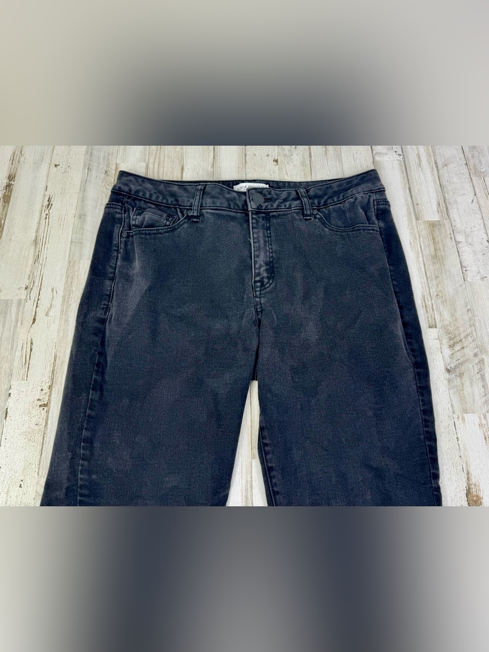 Lane Bryant Womens Jeans 16 (36x28) Black Skinny Leg Mid Rise Denim - Picture 2 of 12